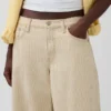 Lavt sittende, ekstra baggy Jeans med striper