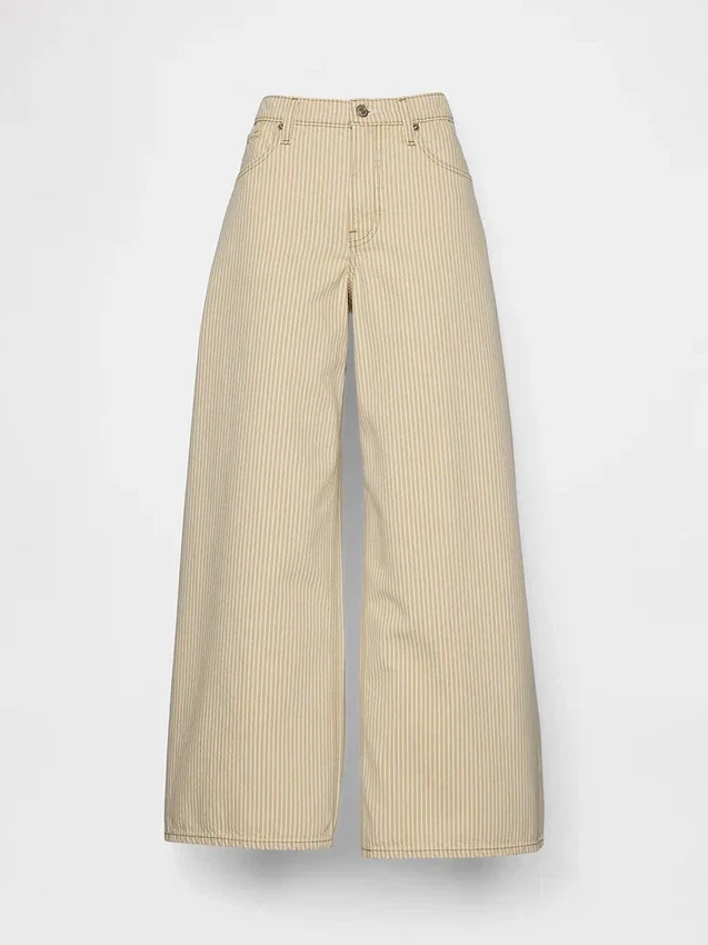 Lavt sittende, ekstra baggy Jeans med striper
