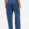 Lavt sittende, ultramyke, avslappede cropped-Jeans