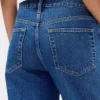 Lavt sittende, ultramyke, avslappede cropped-Jeans