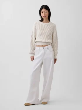 Lavt sittende, ultramyke, ekstra vide Jeans