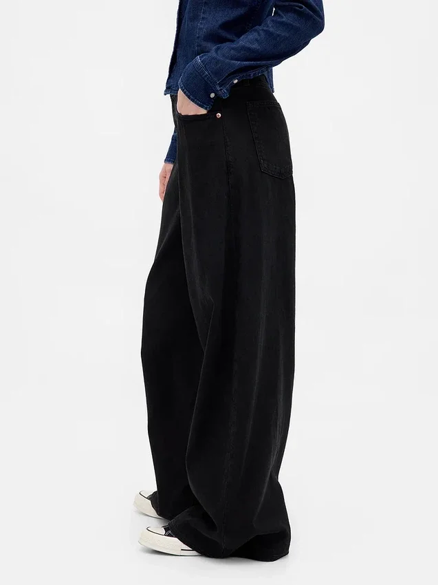 Lavt sittende, ultramyke, ekstra vide Jeans