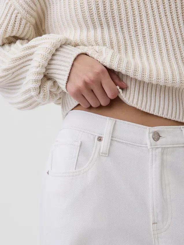 Lavt sittende, ultramyke, ekstra vide Jeans