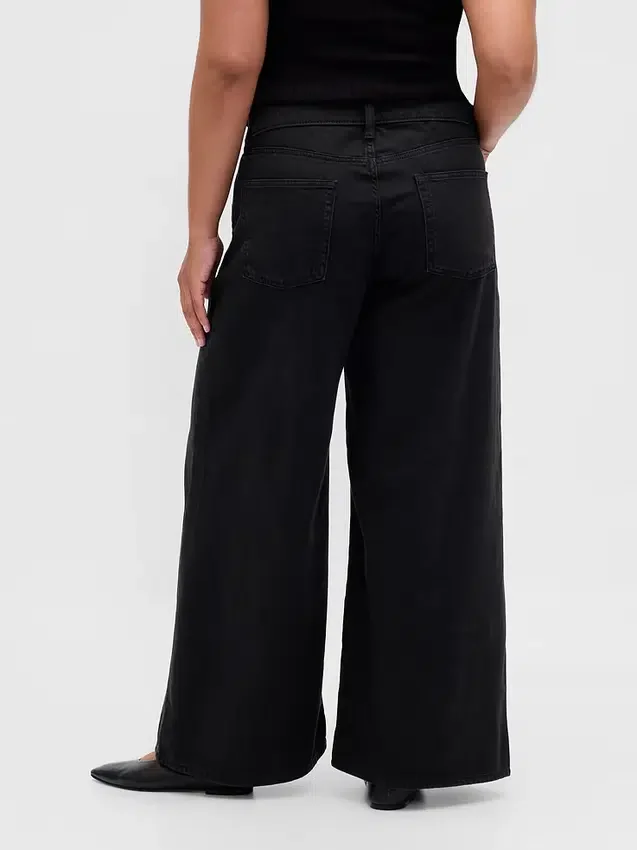 Lavt sittende, ultramyke, ekstra vide Jeans
