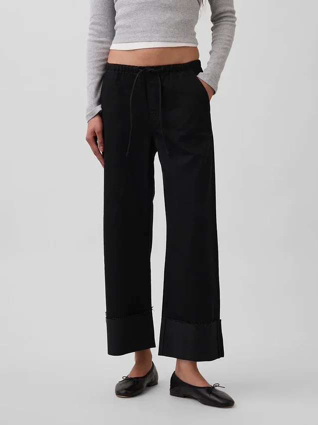 Lavt sittende, ultramyke, løse 90-talls-Jeans i kort modell