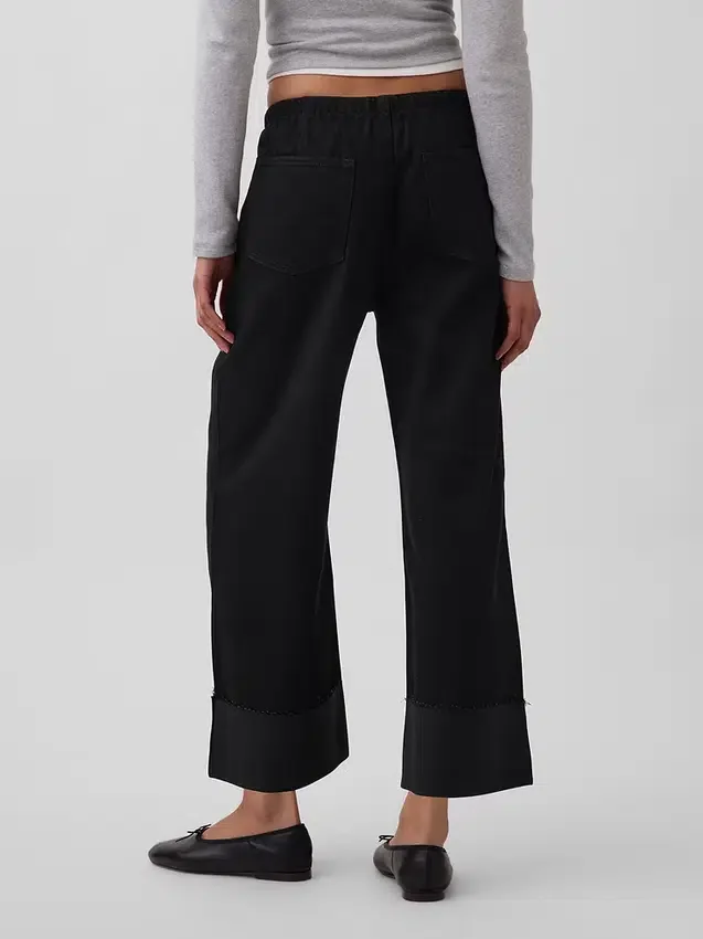 Lavt sittende, ultramyke, løse 90-talls-Jeans i kort modell