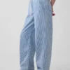 Lavt sittende, ultramyke, løse 90-talls-Jeans med striper