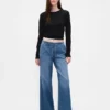 Lavt sittende, ultramyke, løse Jeans i 90-tallsstil