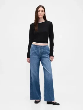 Lavt sittende, ultramyke, løse Jeans i 90-tallsstil