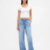 Lavt sittende, ultramyke, løse Jeans i 90-tallsstil