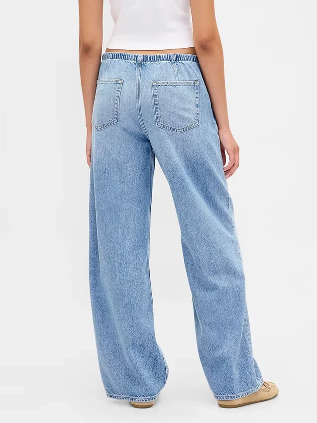 Lavt sittende, ultramyke, løse Jeans i 90-tallsstil
