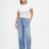 Lavt sittende, ultramyke, løse Jeans i 90-tallsstil