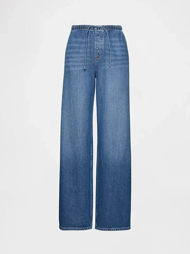 Lavt sittende, ultramyke, løse Jeans i 90-tallsstil