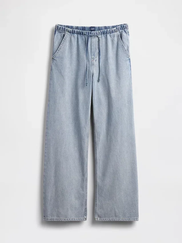 Lavt sittende, ultramyke, løse Jeans i 90-tallsstil