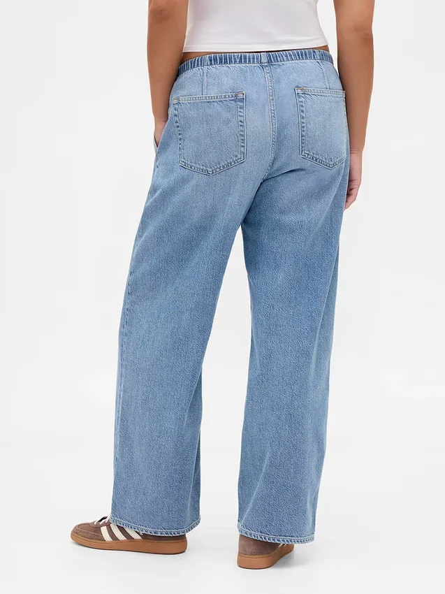Lavt sittende, ultramyke, løse Jeans i 90-tallsstil