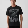 Led Zeppelin T-skjorte med grafisk trykk i avslappet passform