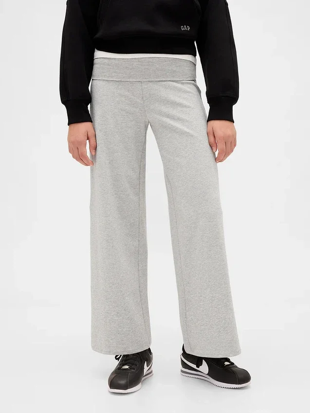 Leggings med brede ben og nedbrettbar linning for barn