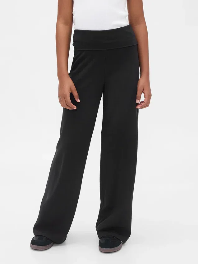 Leggings med brede ben og nedbrettbar linning for barn