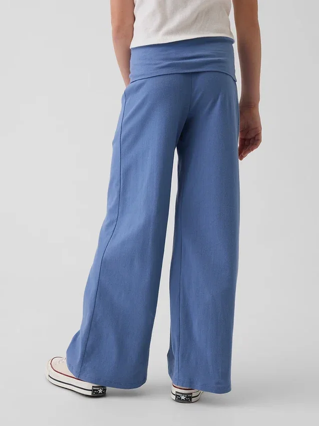 Leggings med brede ben og nedbrettbar linning for barn