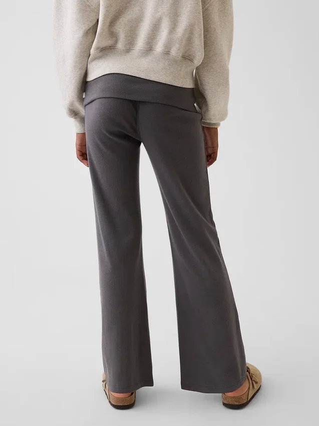 Leggings med brettet linning og utvidet ben for barn