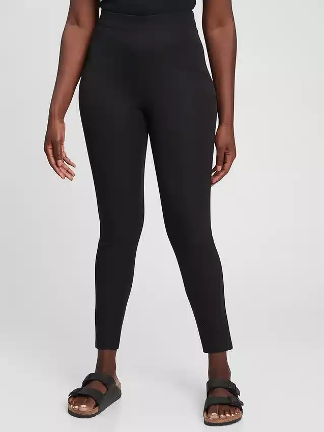 Leggings med høy midje og bi-stretch