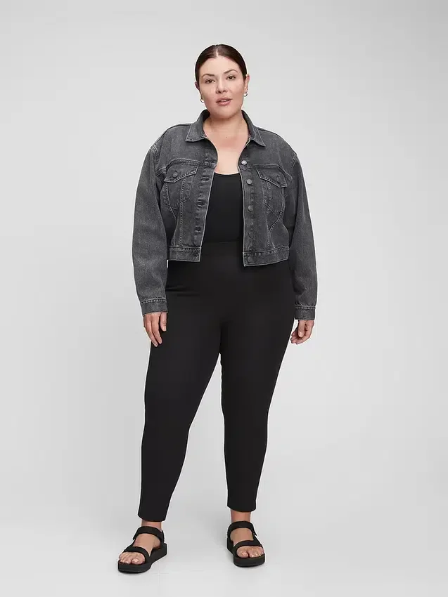 Leggings med høy midje og bi-stretch