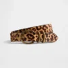 Leopardmønstret kalveskinnbelte