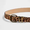 Leopardmønstret kalveskinnbelte