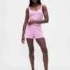 Lette CashSoft Pointelle-pyjamas-Shorts med hjerte-mønster