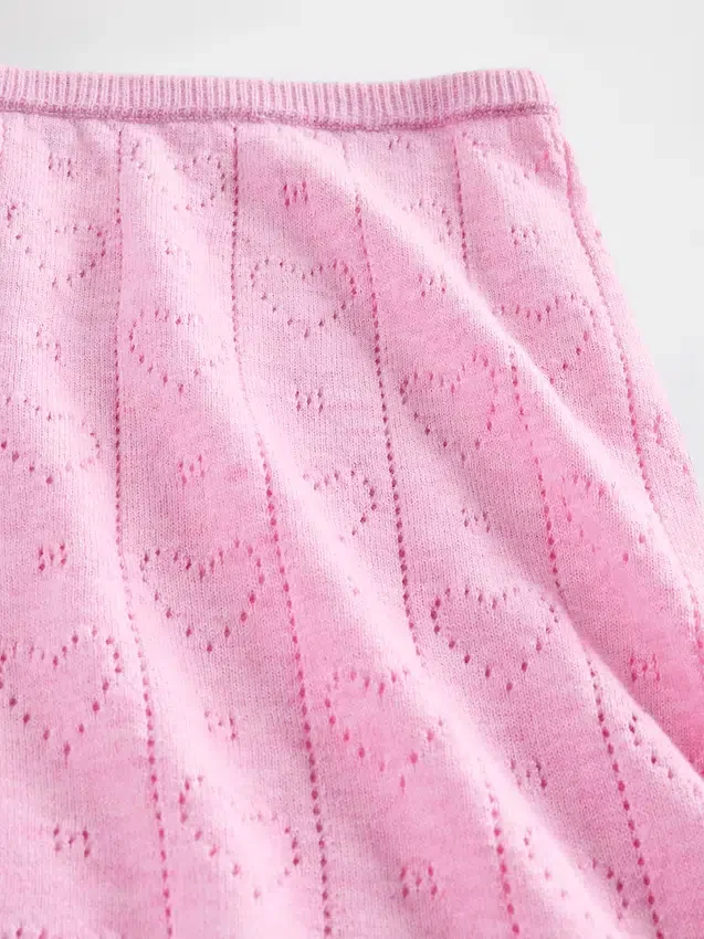 Lette CashSoft Pointelle-pyjamas-Shorts med hjerte-mønster