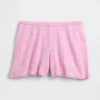 Lette CashSoft Pointelle-pyjamas-Shorts med hjerte-mønster