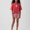Lette shorts i lin-bomull med gingham-mønster for barn
