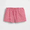 Lette shorts i lin-bomull med gingham-mønster for barn