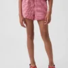 Lette shorts i lin-bomull med gingham-mønster for barn