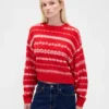 Loddent, oversized genser med rund hals