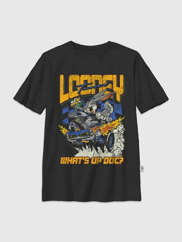 Looney Tunes-T-skjorte for barn med «Rabbit Racer»-motiv