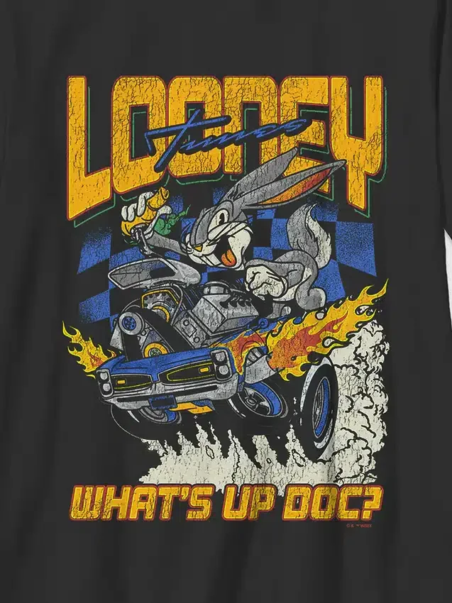Looney Tunes-T-skjorte for barn med «Rabbit Racer»-motiv