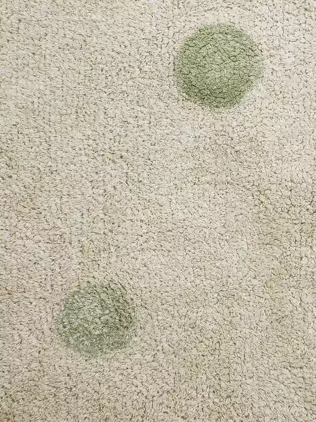 Lorena Canals vaskbart teppe Hippy Dots Olive