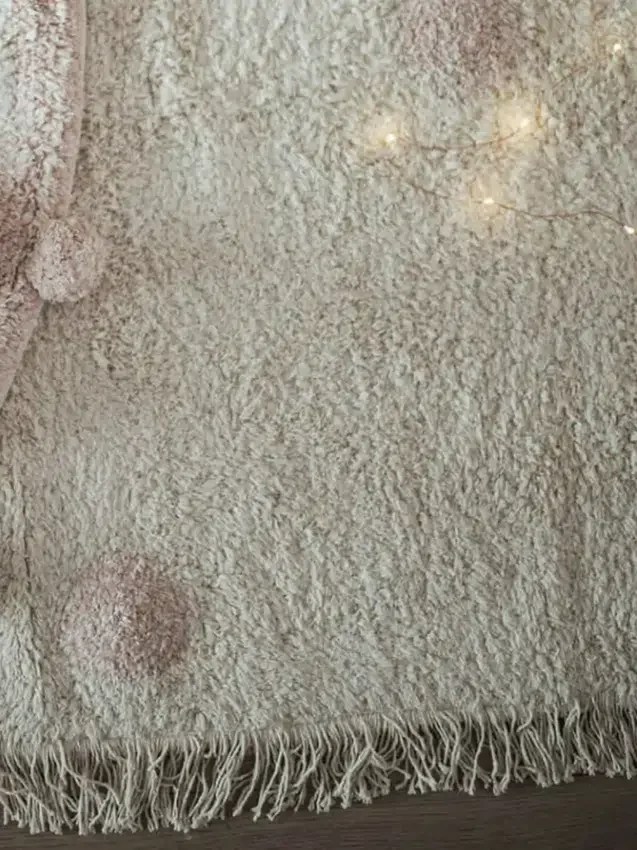 Lorena Canals vaskbart teppe Hippy Dots Vintage Nude