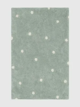 Lorena Canals vaskbart teppe Mini Dot  Blue Sage