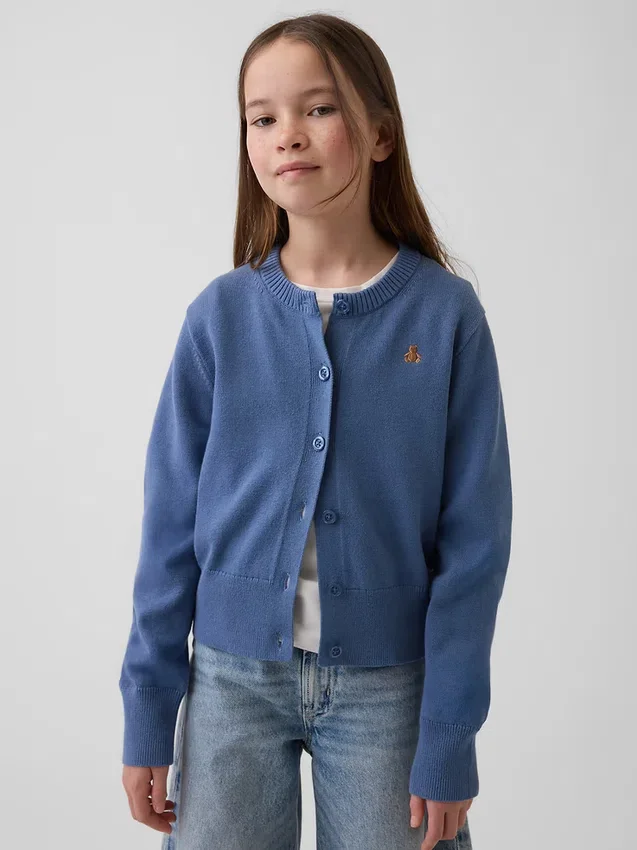 Løs, kort cardigan for barn