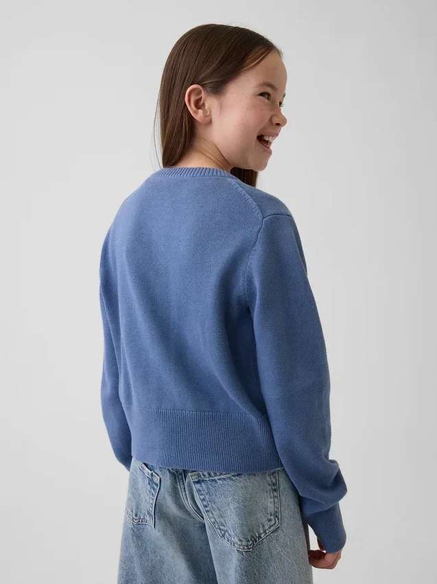 Løs, kort cardigan for barn