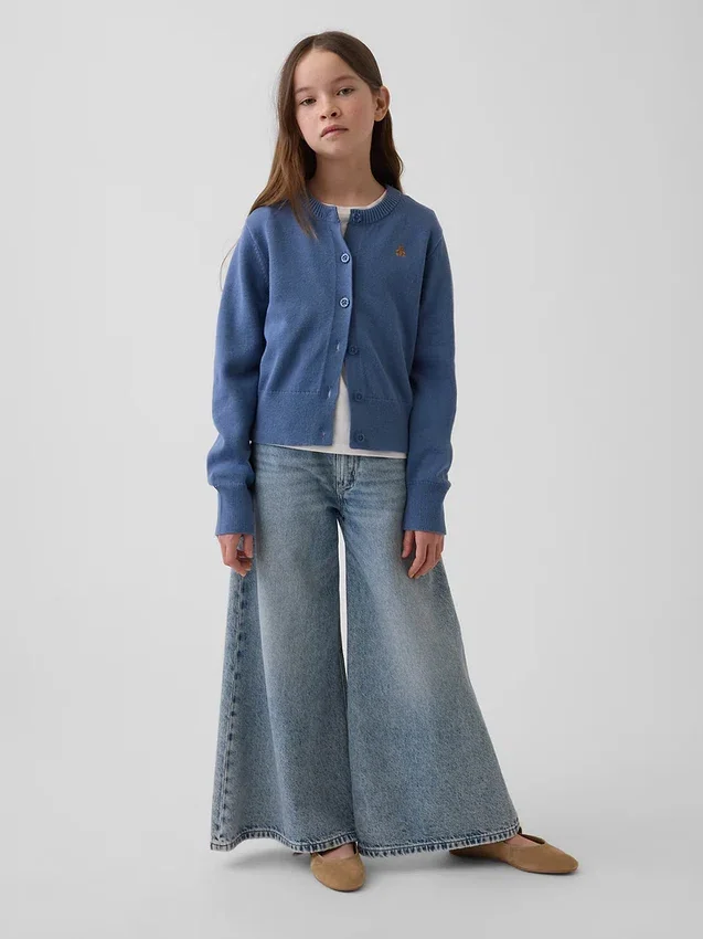 Løs, kort cardigan for barn