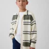 Løs polo-cardigan-genser for barn