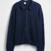 Løs polo-cardigan-genser for barn
