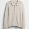 Løs polo-cardigan-genser for barn