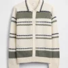 Løs polo-cardigan-genser for barn