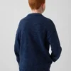 Løs polo-cardigan-genser for barn
