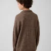 Løs polo-cardigan-genser for barn