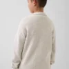 Løs polo-cardigan-genser for barn